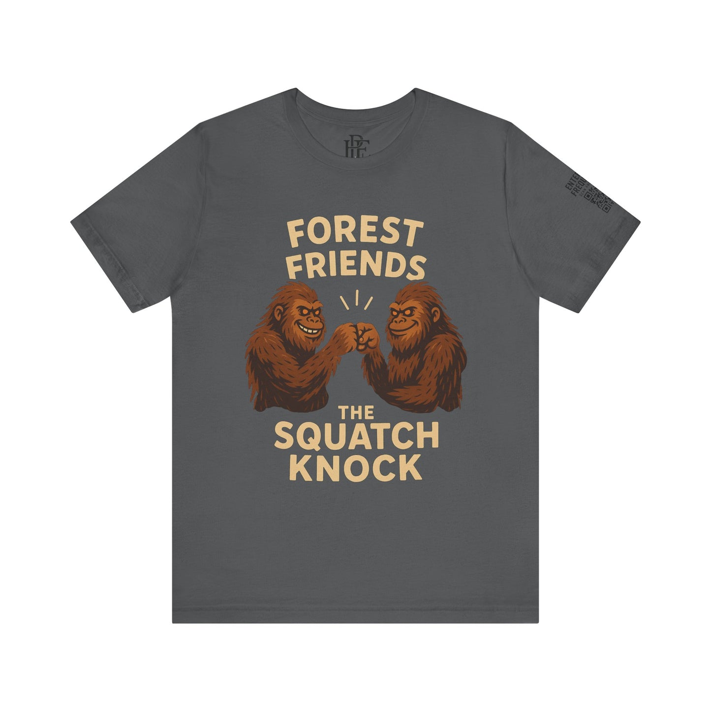 Forest Friends: The Squatch Knock Tee – Bigfoot Fist Bump Shirt