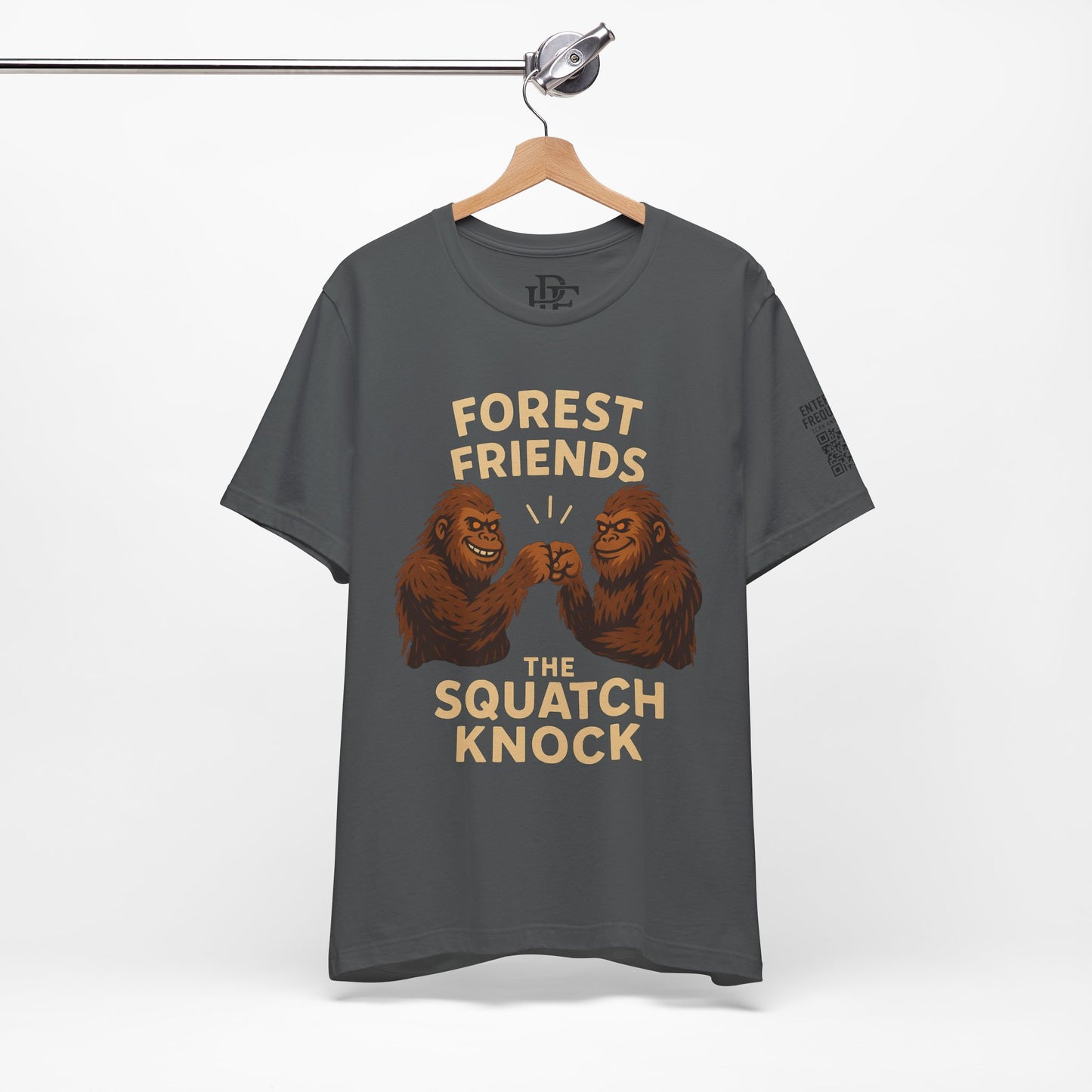 Forest Friends: The Squatch Knock Tee – Bigfoot Fist Bump Shirt