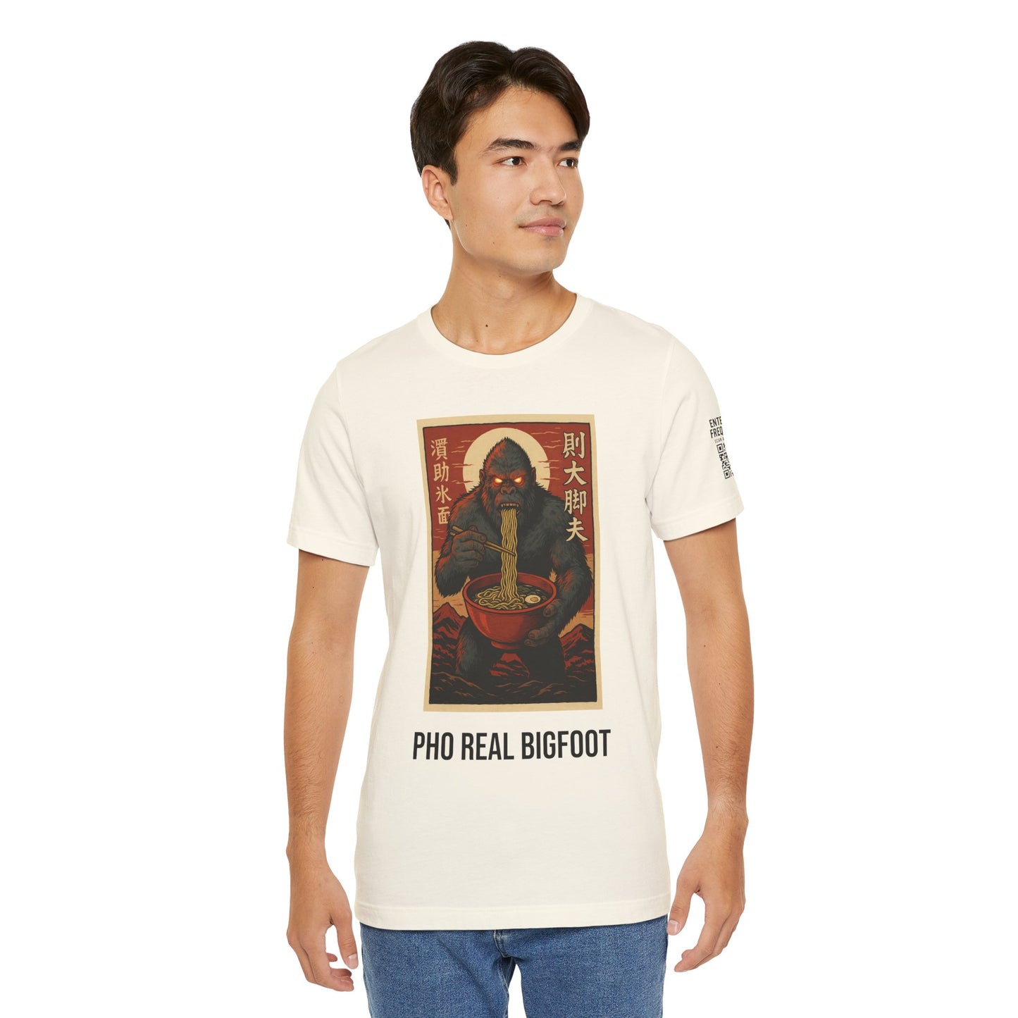 Pho Real Bigfoot Tee | Funny Noodle Shirt | Unisex Foodie Graphic T-Shirt