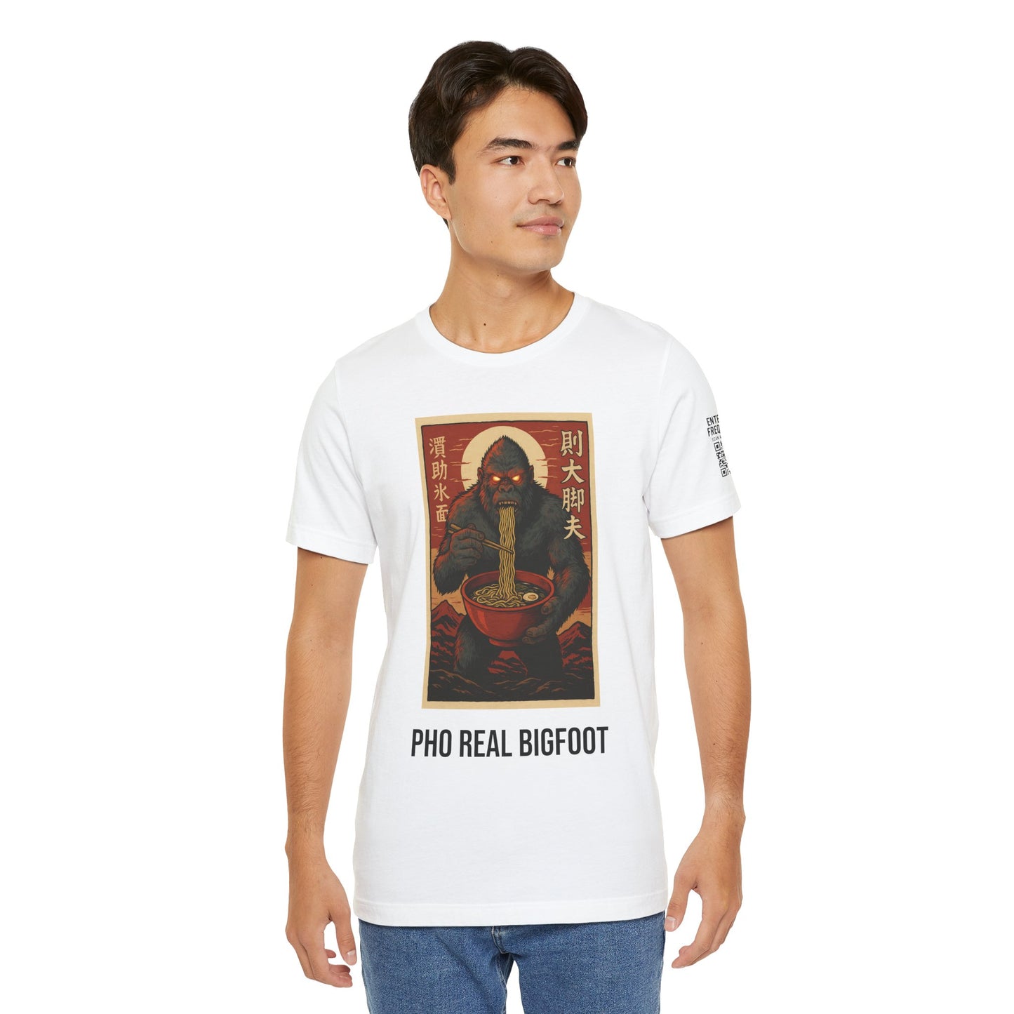 Pho Real Bigfoot Tee | Funny Noodle Shirt | Unisex Foodie Graphic T-Shirt