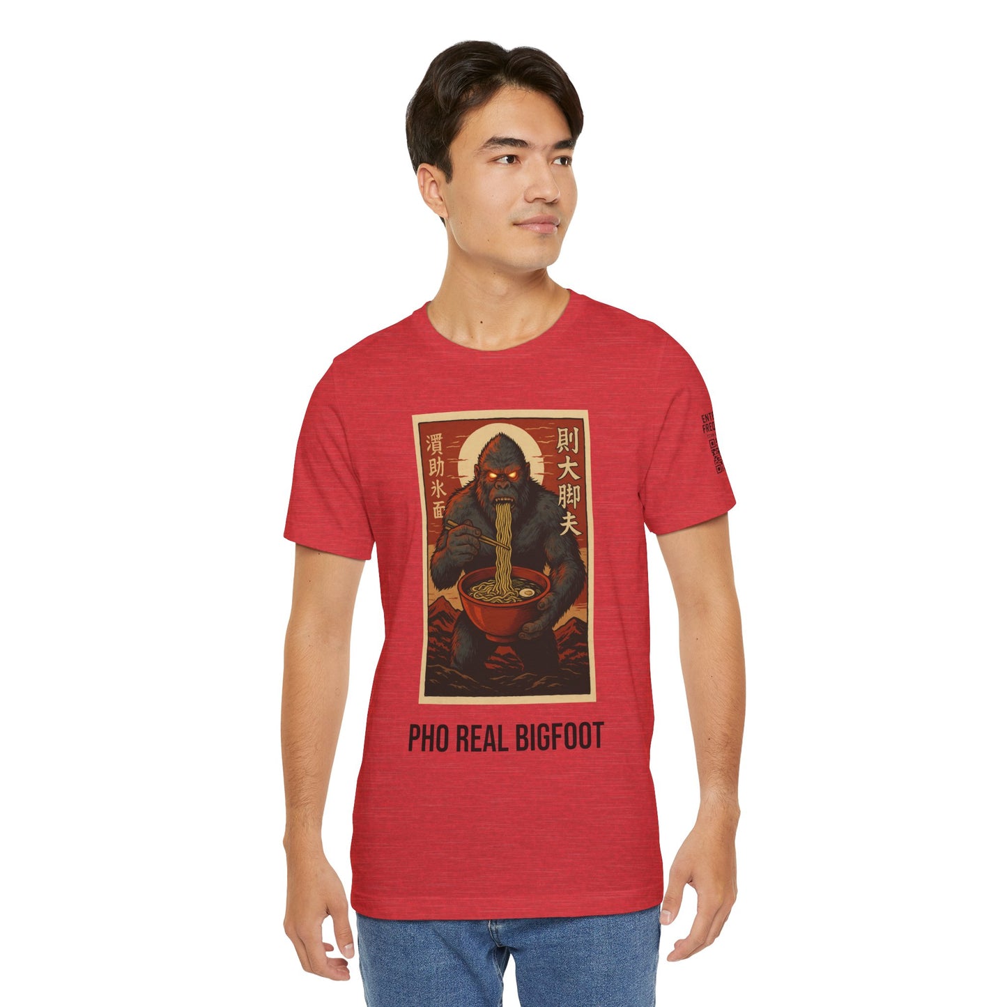 Pho Real Bigfoot Tee | Funny Noodle Shirt | Unisex Foodie Graphic T-Shirt