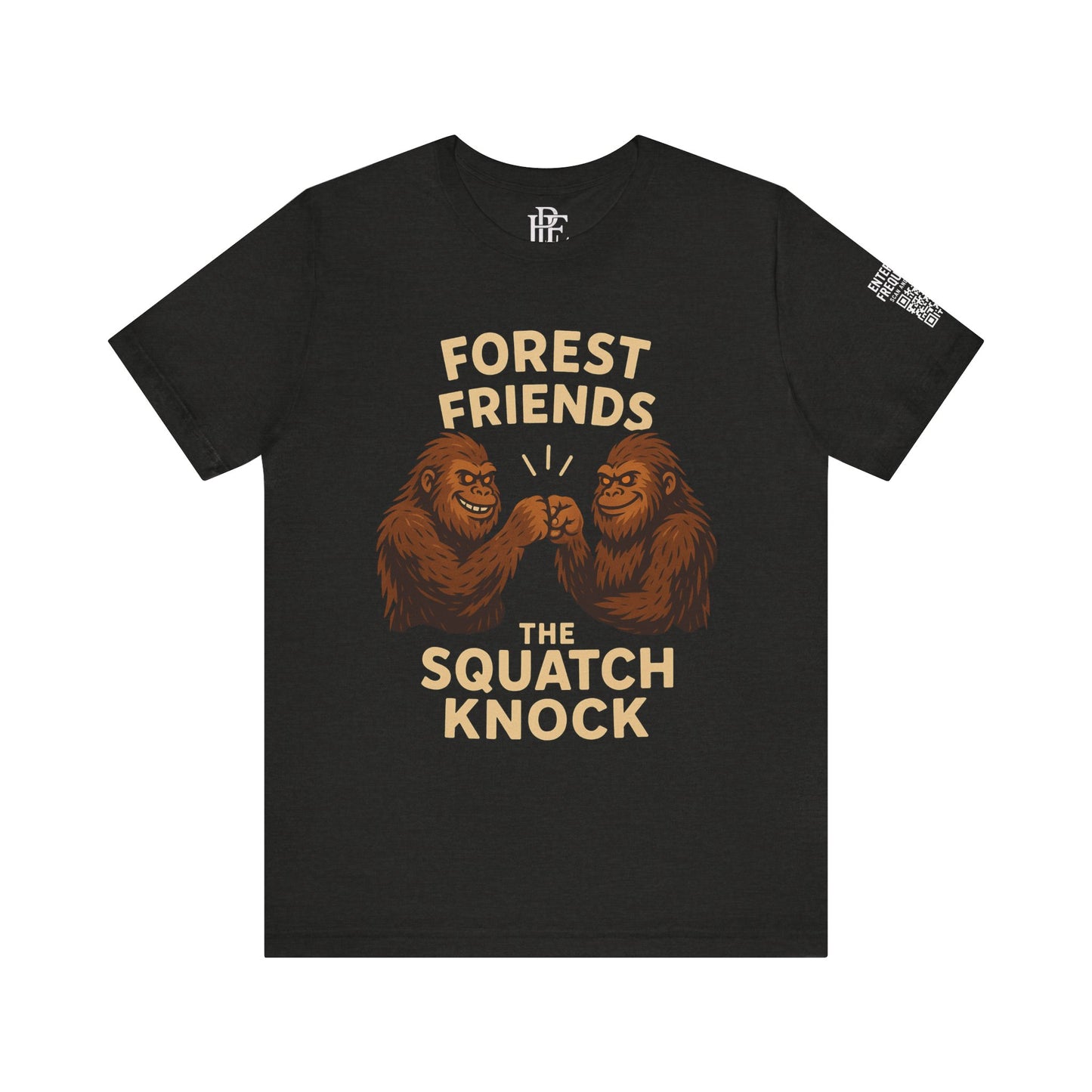 Forest Friends: The Squatch Knock Tee – Bigfoot Fist Bump Shirt